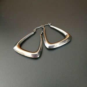 Sterling Silver Triangler Hoops